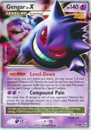 pokemon cards lv x and ex|gengar lv x price.